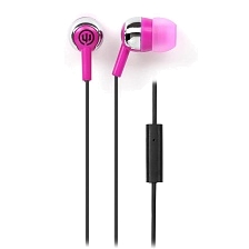 Гарнитура (наушники с микрофоном) проводная WICKED WI-185, длина 1.2 метра, цвет фиолетовый