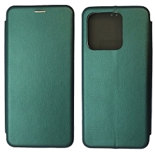 Чехол книжка STYLISH для XIAOMI Redmi 9C, Redmi 10A, экокожа, визитница, цвет темно зеленый Чехол книжка STYLISH для XIAOMI Redmi 9C, Redmi 10A, экокожа, визитница, цвет темно зеленый