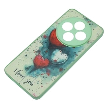 Чехол накладка для XIAOMI Redmi 14C, POCO C75, пластик, силикон, защита камеры, рисунок I love you