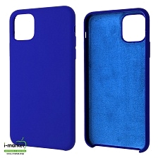 Чехол накладка Silicon Case для APPLE iPhone 11 Pro MAX 2019, силикон, бархат, цвет ярко синий Чехол накладка Silicon Case для APPLE iPhone 11 Pro MAX 2019, силикон, бархат, цвет ярко синий