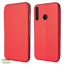 Чехол книжка STYLISH для HUAWEI Honor 9C, P40 Lite E, Y7P, экокожа, визитница, цвет красный.