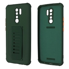 Чехол накладка LADDER NANO для XIAOMI Redmi 9, силикон, держатель, цвет темно зеленый Чехол накладка LADDER NANO для XIAOMI Redmi 9, силикон, держатель, цвет темно зеленый