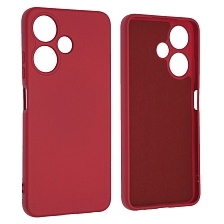Чехол накладка NANO для INFINIX HOT 30i, силикон, бархат, цвет бордовый