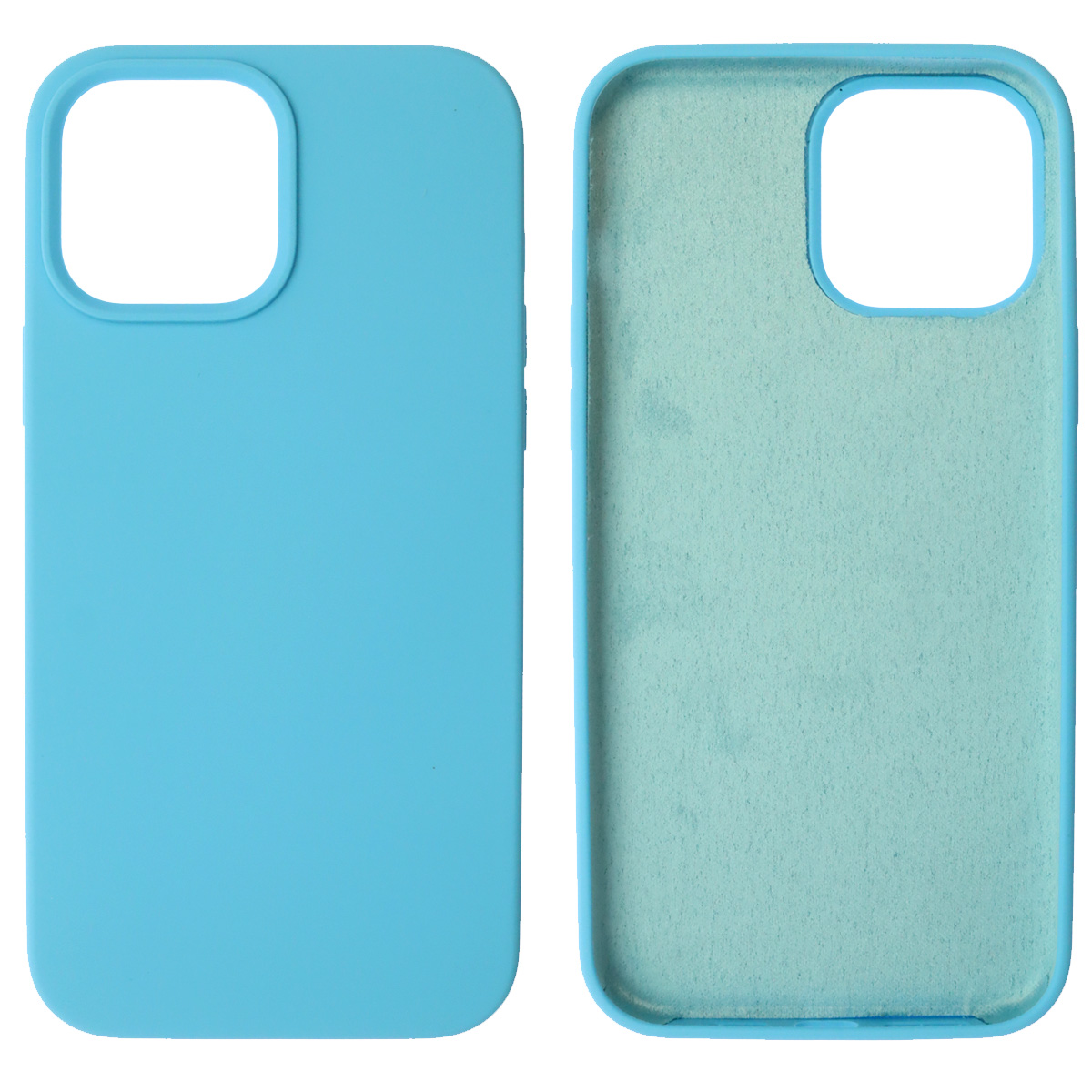 Чехол накладка Silicon Case для APPLE iPhone 13 Pro Max (6.7), силикон, бархат, цвет голубой Чехол накладка Silicon Case для APPLE iPhone 13 Pro Max (6.7), силикон, бархат, цвет голубой