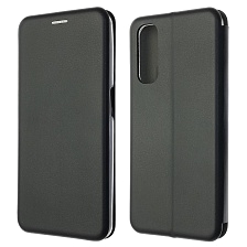Чехол книжка STYLISH для Realme 7, экокожа, визитница, цвет черный Чехол книжка STYLISH для Realme 7, экокожа, визитница, цвет черный