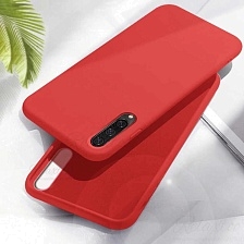 Чехол накладка Silicon Cover для SAMSUNG Galaxy A50 (SM-A505), A30s (SM-A307), A50s (SM-A507), силикон, бархат, цвет красный.