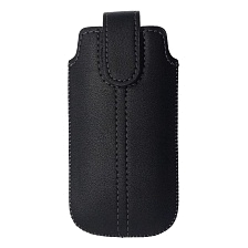 Футляр с язычком на липучке для телефонов 2.0 дюймов (SA SGH-D780), цвет черный.