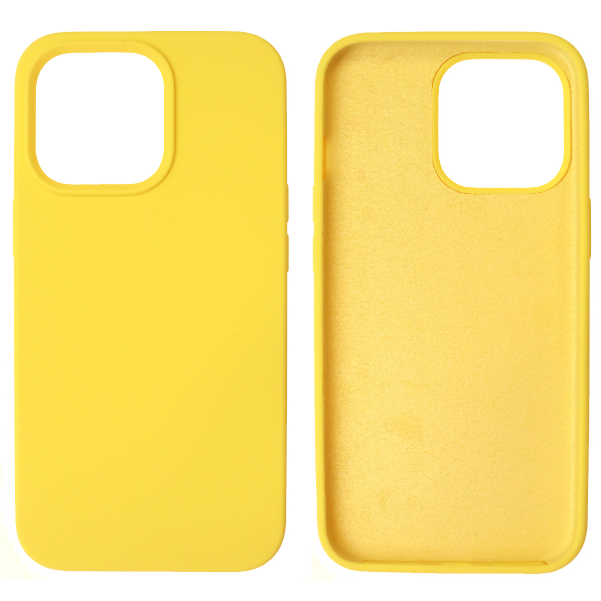 Чехол накладка Silicon Case для APPLE iPhone 13 Pro (6.1), силикон, бархат, цвет желтый Чехол накладка Silicon Case для APPLE iPhone 13 Pro (6.1), силикон, бархат, цвет желтый
