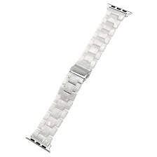 Ремешок для APPLE Watch 38 - 40 мм, имитация керамики, цвет белый. Ремешок для APPLE Watch 38 - 40 мм, имитация керамики, цвет белый.