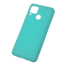 Чехол накладка SOFT TOUCH для Realme C15, силикон, матовый, цвет бирюзовый Чехол накладка SOFT TOUCH для Realme C15, силикон, матовый, цвет бирюзовый