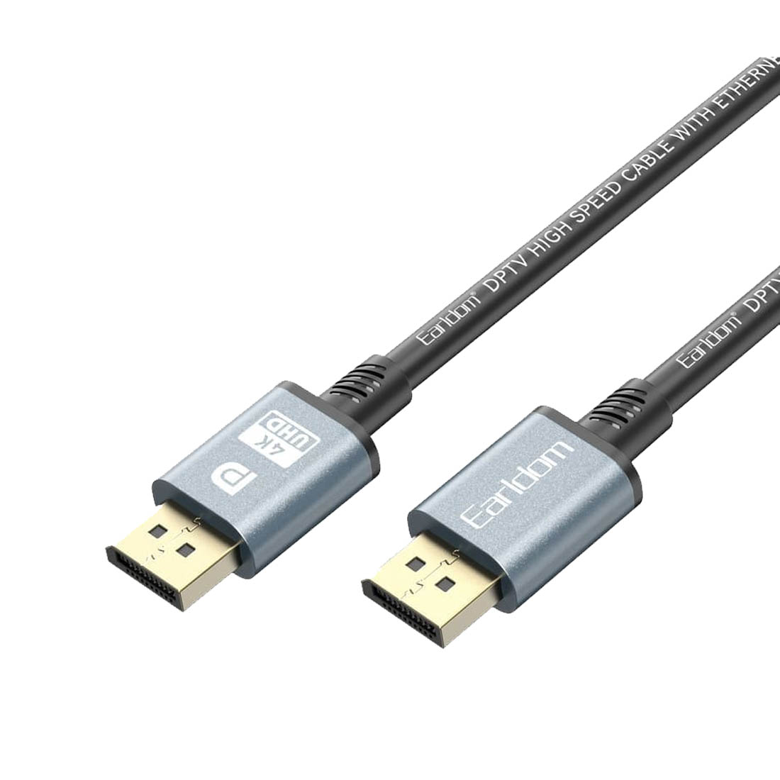 Кабель EARLDOM ET-W38 DisplayPort 1.4 (M) - HDMI 2.1 (M), 4K 60Гц, длина 2 метра, цвет черный