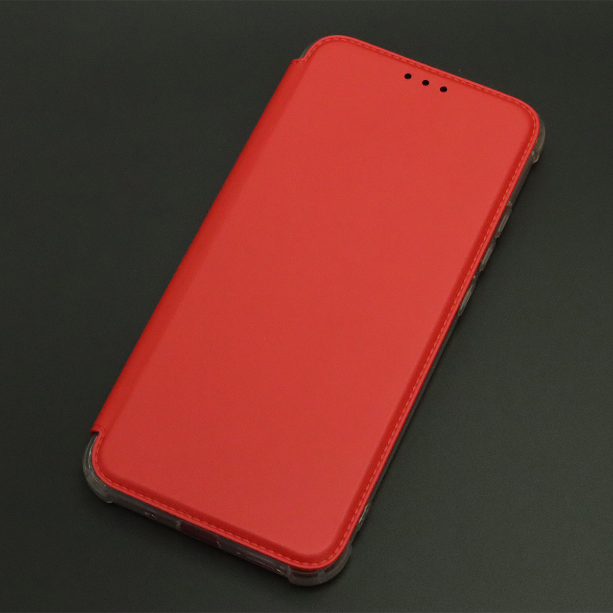 Чехол книжка для XIAOMI Redmi 9A, экокожа, визитница, цвет красный Чехол книжка для XIAOMI Redmi 9A, экокожа, визитница, цвет красный
