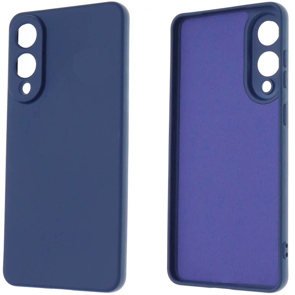 Чехол накладка NANO для SAMSUNG Galaxy S25 Edge, силикон, бархат, цвет темно синий
