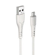 Кабель BOROFONE BX37 Wieldy Micro USB, 2.4A, длина 1 метр, силикон, цвет белый Кабель BOROFONE BX37 Wieldy Micro USB, 2.4A, длина 1 метр, силикон, цвет белый