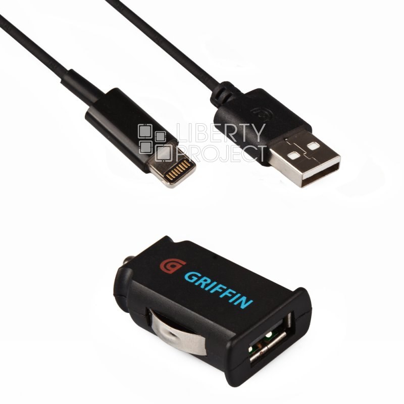 АЗУ Griffin 2,1 А с двумя USB выходами + USB кабель Apple 8 pin (коробка/черный). АЗУ Griffin 2,1 А с двумя USB выходами + USB кабель Apple 8 pin (коробка/черный).