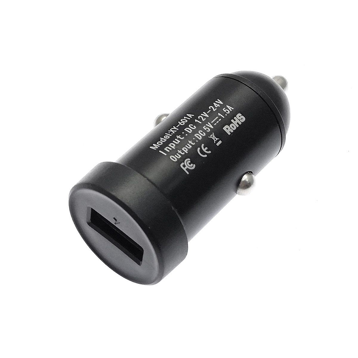 XY 601A АЗУ (автомобильное зарядное устройство) с одним USB портом, 1.5А, цвет черный XY 601A АЗУ (автомобильное зарядное устройство) с одним USB портом, 1.5А, цвет черный