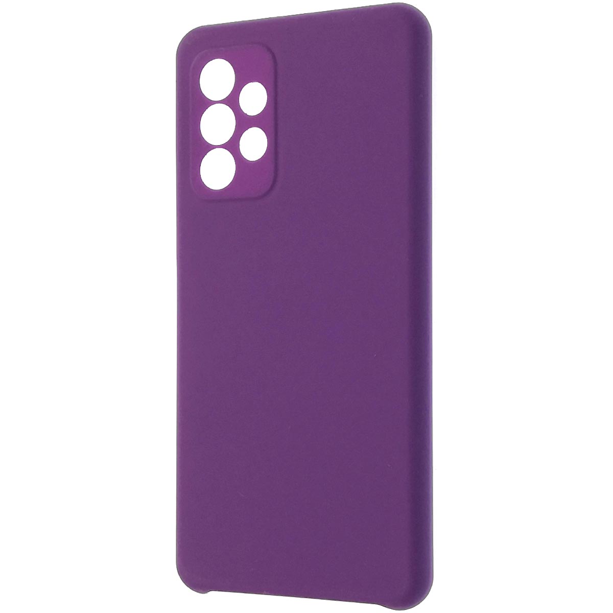 Чехол накладка Silicon Cover для SAMSUNG Galaxy A52 (SM-A525F), силикон, бархат, цвет фиолетовый Чехол накладка Silicon Cover для SAMSUNG Galaxy A52 (SM-A525F), силикон, бархат, цвет фиолетовый