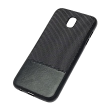 Чехол накладка MONARCH для SAMSUNG Galaxy J5 2017 (SM-J530), силикон, под кожу, цвет черный
