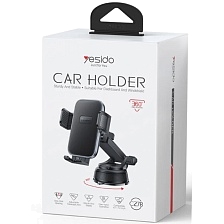 Автомобильный держатель Yesido C278 на вакуумной присоске для смартфона, на приборную панель, цвет черный