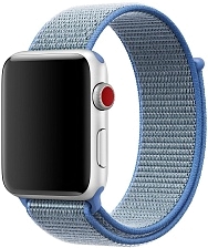 Ремешок для часов Apple Watch (42-44 мм), нейлон, цвет Tahoe Bluet (15). Ремешок для часов Apple Watch (42-44 мм), нейлон, цвет Tahoe Bluet (15).
