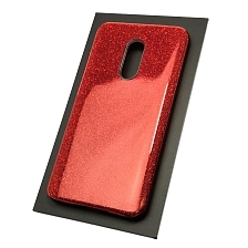 Чехол накладка Shine для XIAOMI Redmi Note 4X, силикон, блестки, цвет красный Чехол накладка Shine для XIAOMI Redmi Note 4X, силикон, блестки, цвет красный