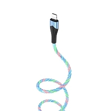 Кабель BOROFONE BU19 Streamer APPLE Lightning 8 pin, 3A, длина 1 метр, цвет синий