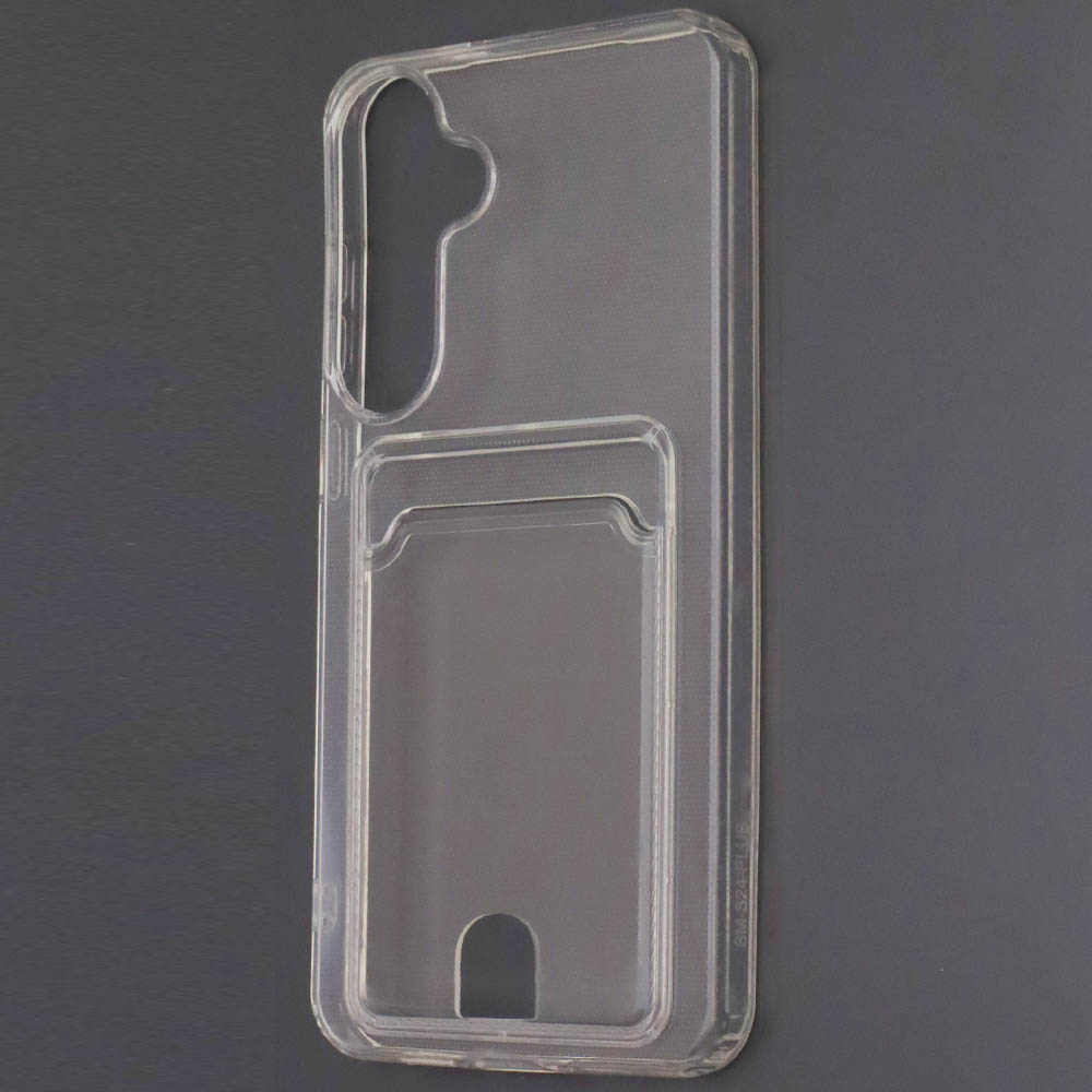 Чехол накладка CARD CASE для SAMSUNG Galaxy S24 Plus, Galaxy S25 Plus, силикон, отдел для карт, цвет прозрачный Чехол накладка CARD CASE для SAMSUNG Galaxy S24 Plus, Galaxy S25 Plus, силикон, отдел для карт, цвет прозрачный