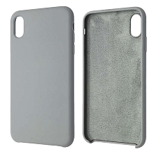 Чехол накладка Silicon Case для APPLE iPhone XS MAX, силикон, цвет светло серый Чехол накладка Silicon Case для APPLE iPhone XS MAX, силикон, цвет светло серый
