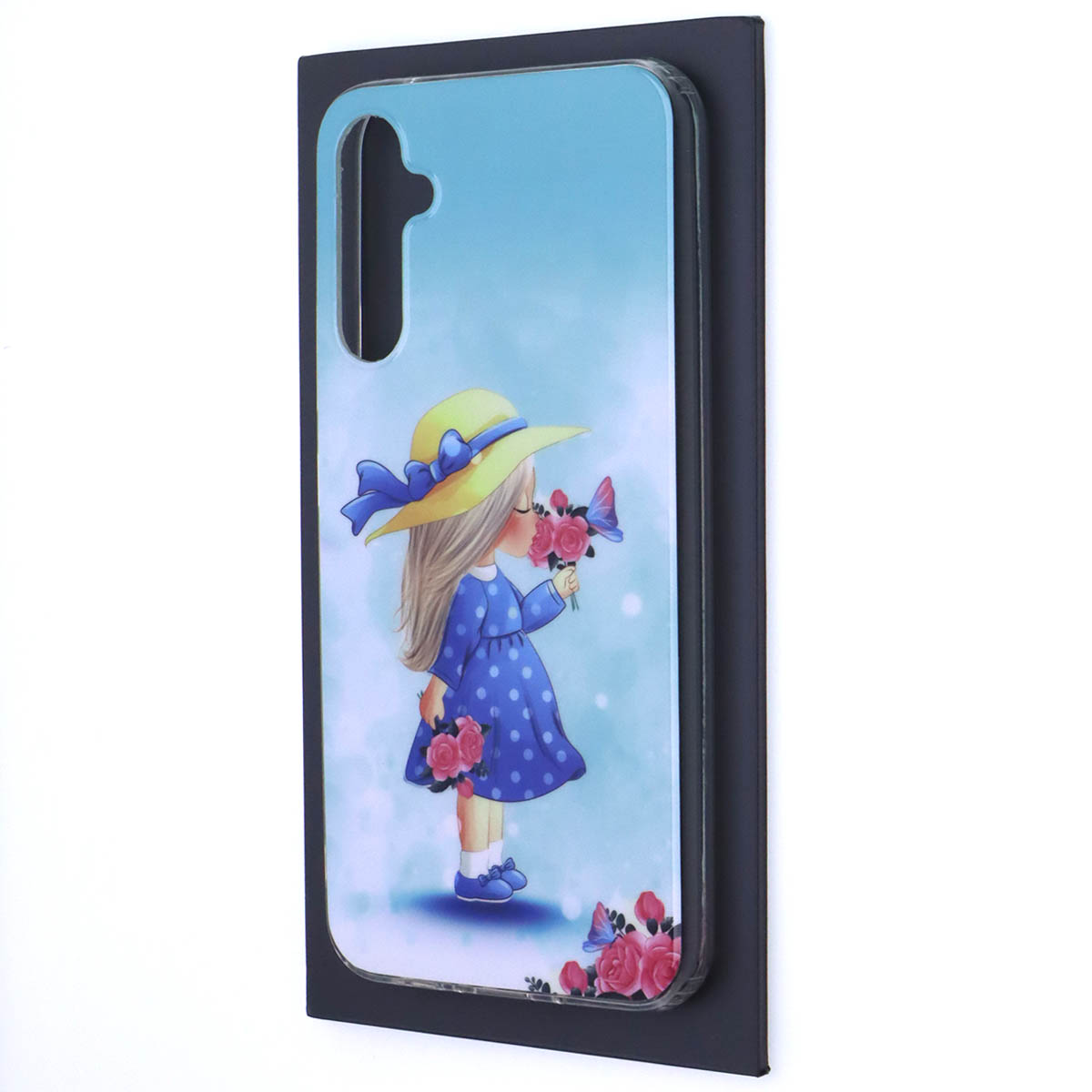 Чехол накладка для SAMSUNG GALAXY A34, силикон, рисунок Девочка с цветами Чехол накладка для SAMSUNG GALAXY A34, силикон, рисунок Девочка с цветами
