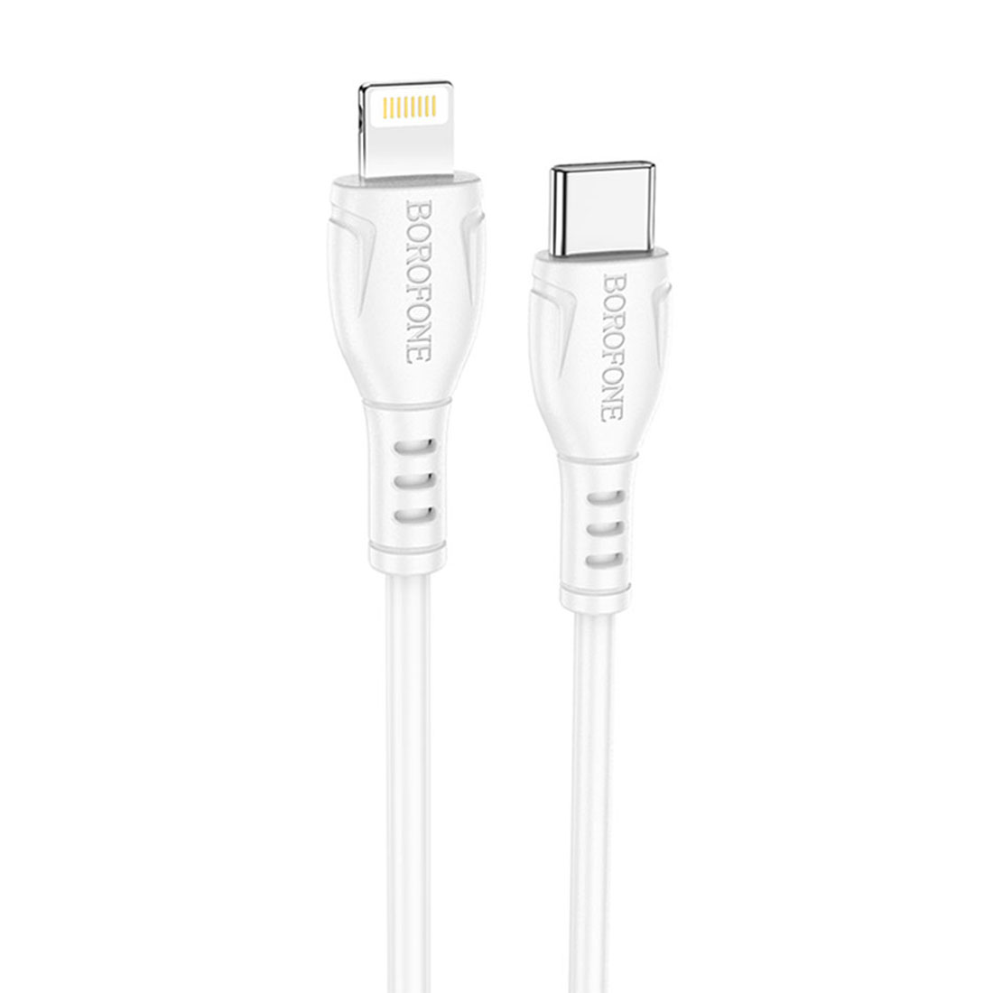 Кабель BOROFONE BX51 Triumph USB Type C на Lightning 8 pin, 12W, длина 1 метр, цвет белый