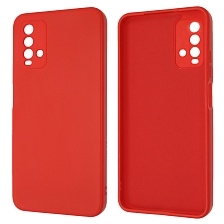 Чехол накладка для XIAOMI Redmi 9T, силикон, бархат, цвет красный