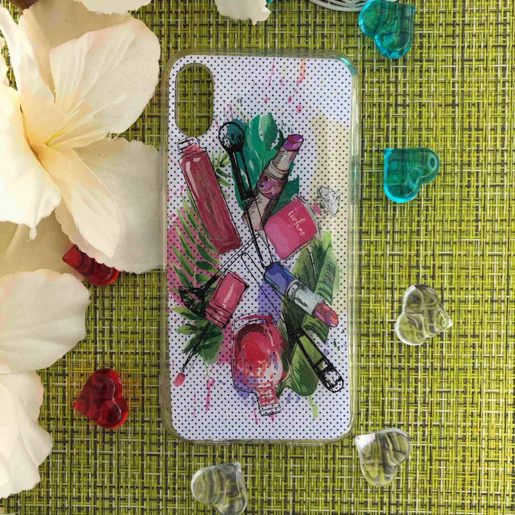 Чехол накладка для APPLE iPhone X, XS, силикон, рисунок Помады.
