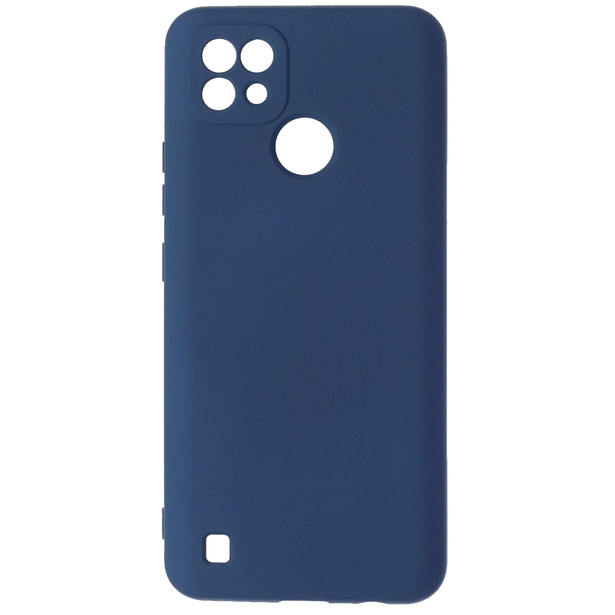 Чехол накладка NANO для Realme C21, силикон, бархат, цвет синий кобальт Чехол накладка NANO для Realme C21, силикон, бархат, цвет синий кобальт