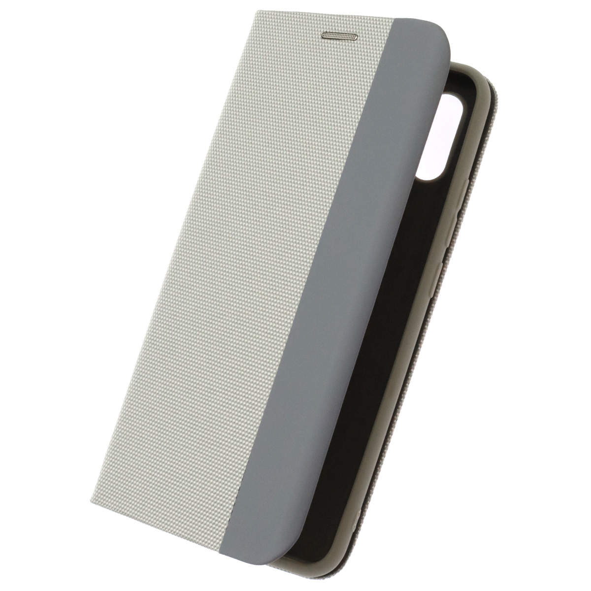 Чехол книжка MESH для XIAOMI Redmi 9A, текстиль, силикон, бархат, визитница, цвет серый