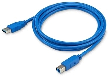 Кабель USB 3.0 USB A(m) - USB B(m), USB3.0-AM/BM для принтера, длина 1.8 метра, цвет синий