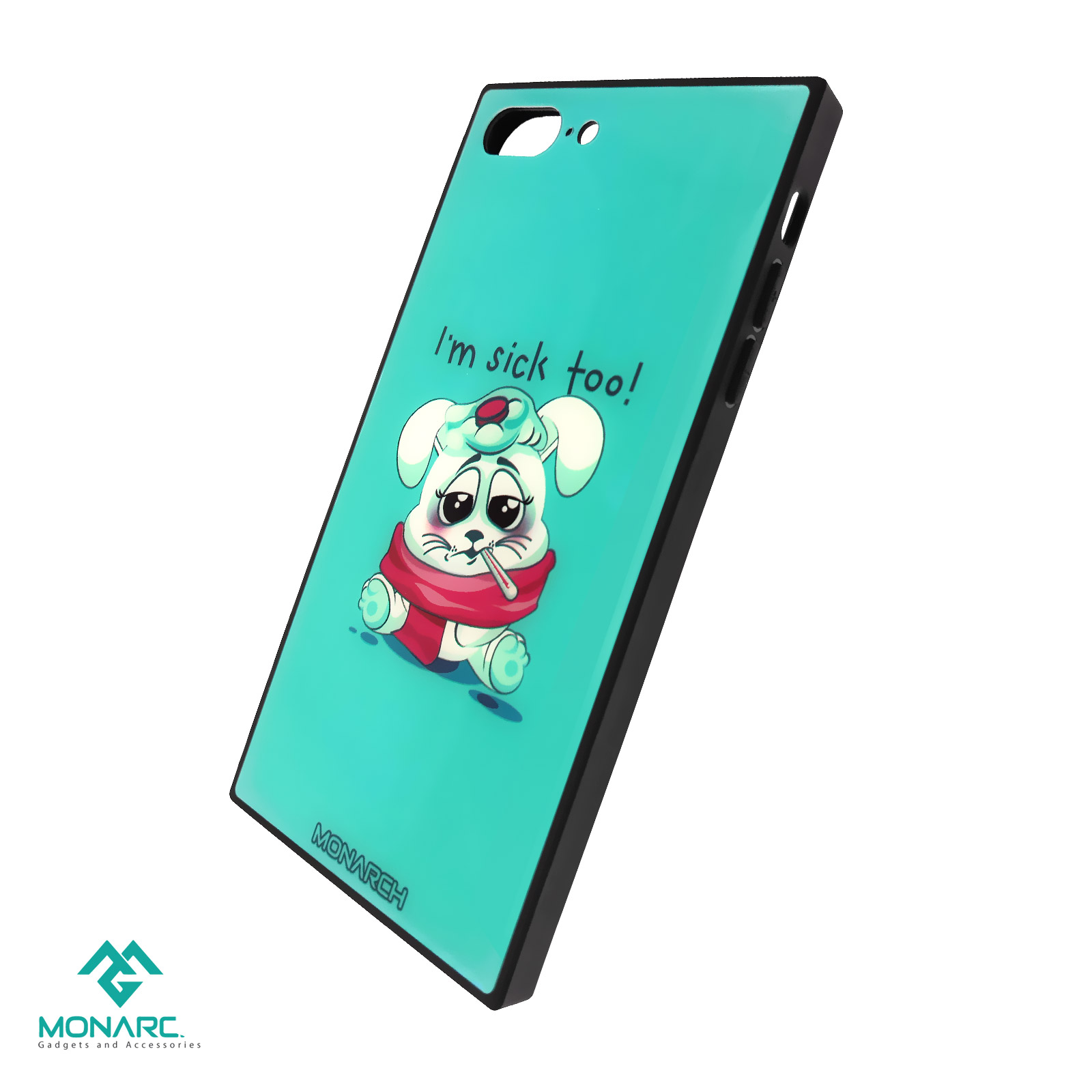 Чехол накладка MONARCH для APPLE iPhone 7 Plus, 8 Plus, пластик, рисунок i'm sick too.