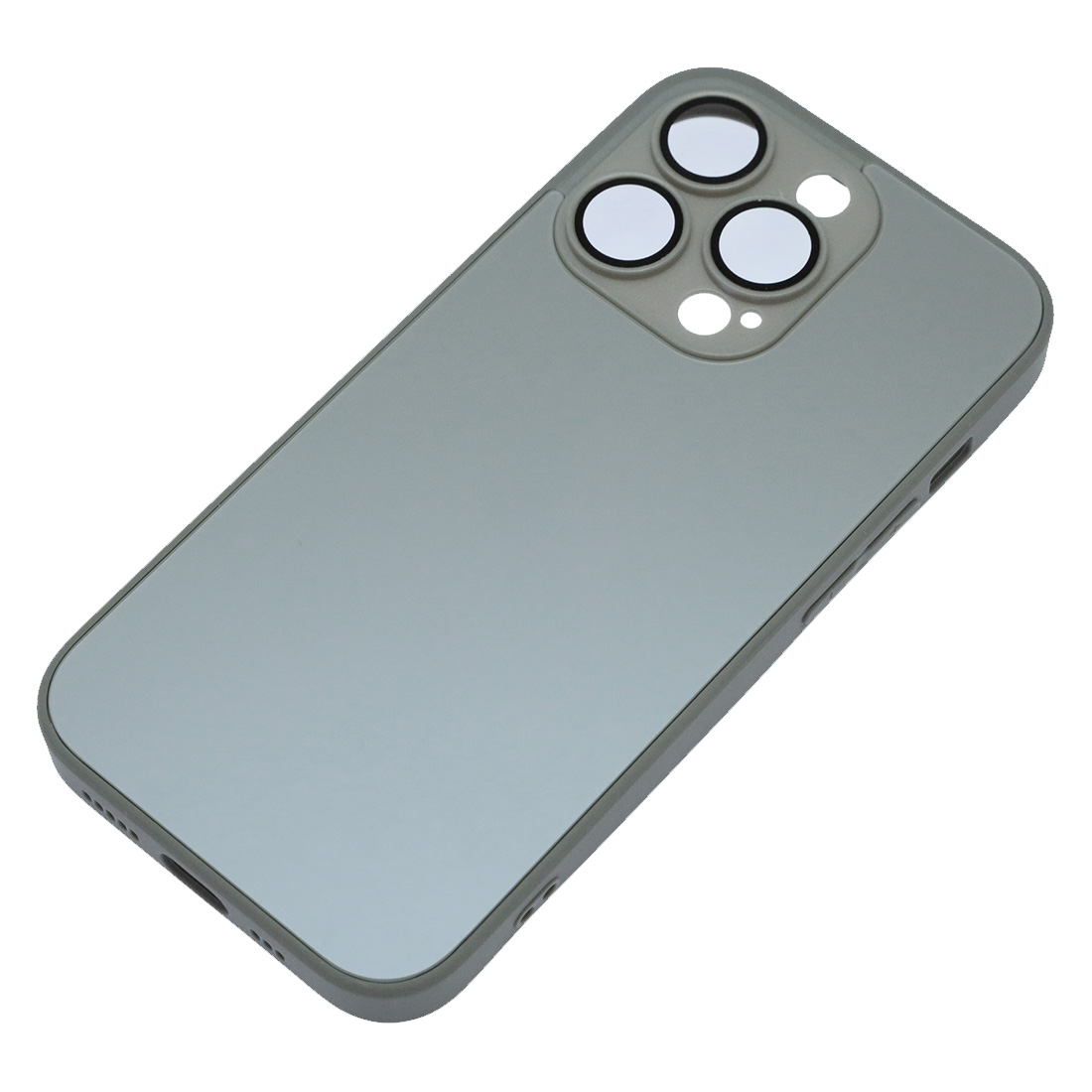 Чехол накладка AG Glass case для APPLE iPhone 14 Pro (6.1"), силикон, пластик, защита камеры, цвет серый