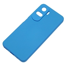 Чехол накладка NANO для HUAWEI Honor 90 Lite, силикон, бархат, цвет голубой