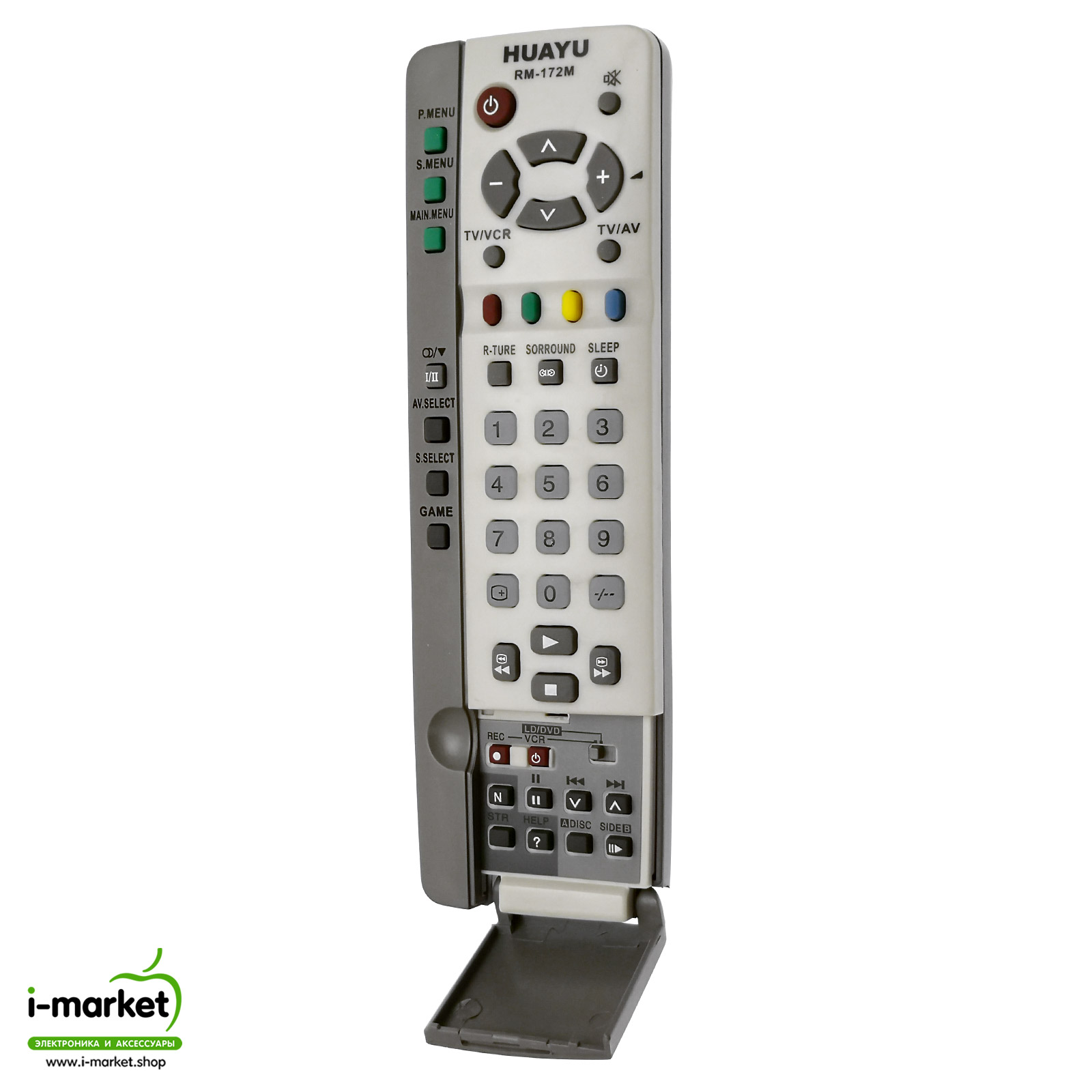 Пульт ДУ универсальный для PANASONIC RM-172M HUAYU подходит к следующим моделям: EUR501101, EUR501120, EUR501121A, EUR501301, EUR501302, EUR501310, EUR501320, EUR501325, EUR501330, EUR501331, EUR501337, EUR501371, EUR501377, EUR501380, EUR501390.