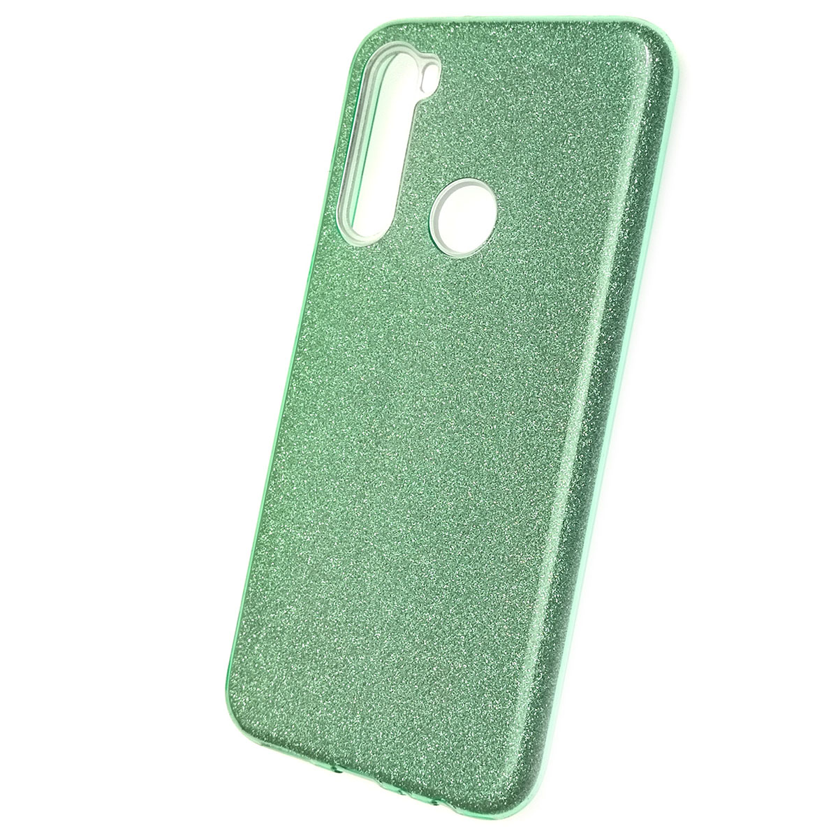 Чехол накладка Shine для XIAOMI Redmi Note 8, силикон, блестки, цвет зеленый