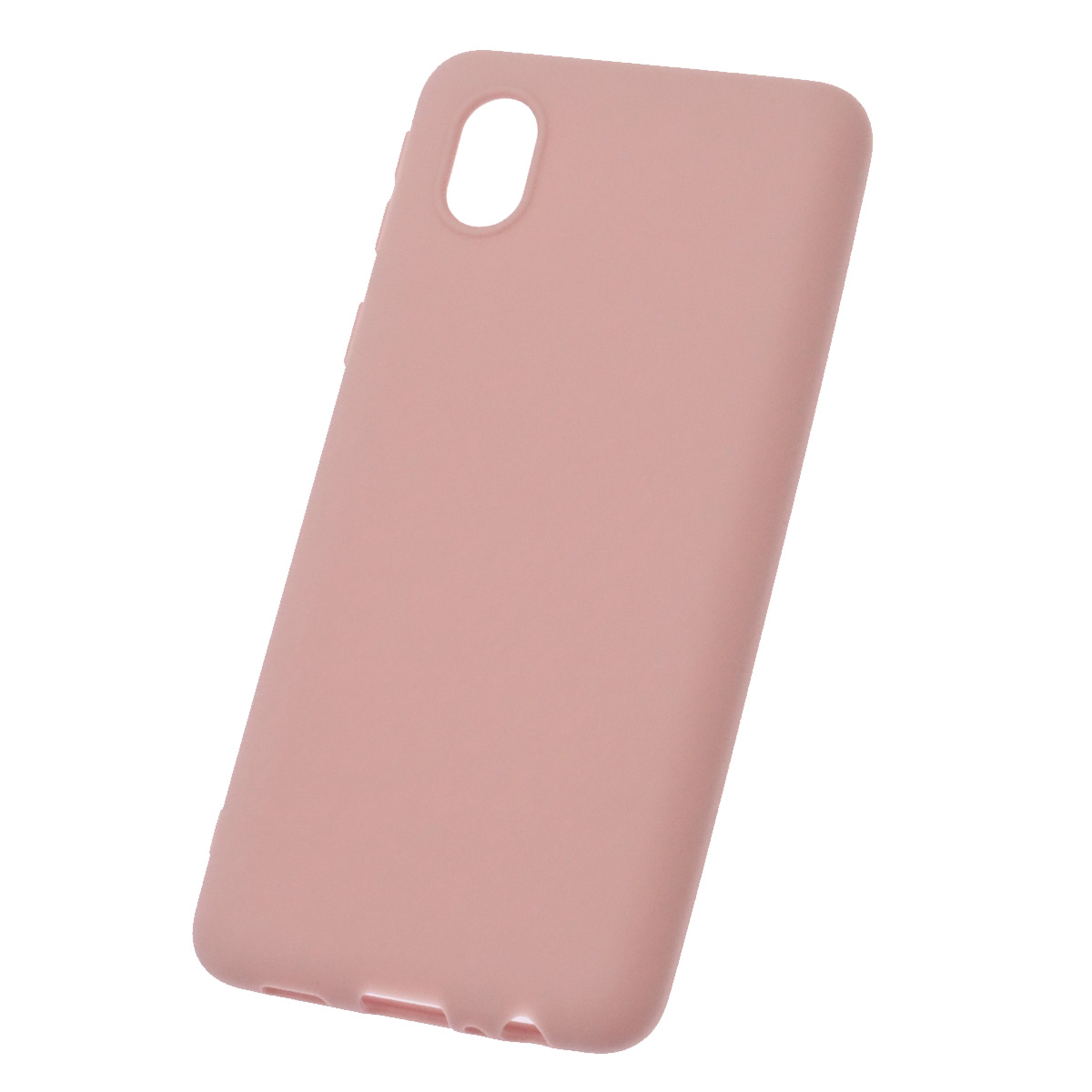 Чехол накладка Soft Touch для SAMSUNG Galaxy A01 Core (SM-A013), силикон, матовый, цвет песочно розовый | РЕТРО 6