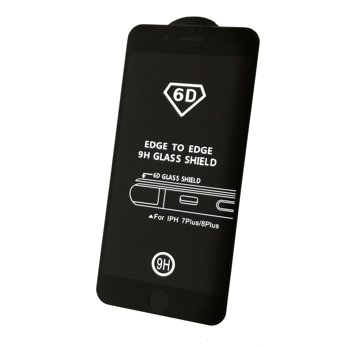 Защитное стекло 6D G-Rhino для APPLE iPhone 7 Plus, iPhone 8 Plus, цвет окантовки черный. Защитное стекло 6D G-Rhino для APPLE iPhone 7 Plus, iPhone 8 Plus, цвет окантовки черный.