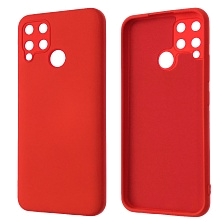 Чехол накладка NANO для Realme C15, силикон, бархат, матовый, цвет красный Чехол накладка NANO для Realme C15, силикон, бархат, матовый, цвет красный