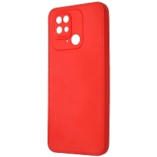 Чехол накладка для XIAOMI Redmi 10C, POCO C40, защита камеры, силикон, цвет красный