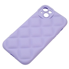 Чехол накладка для APPLE iPhone 14 Plus (6.7"), силикон, 3D ромб, цвет сиреневый