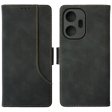Чехол книжка NICE для Realme C55, защита камеры, экокожа, визитница, цвет черный Чехол книжка NICE для Realme C55, защита камеры, экокожа, визитница, цвет черный