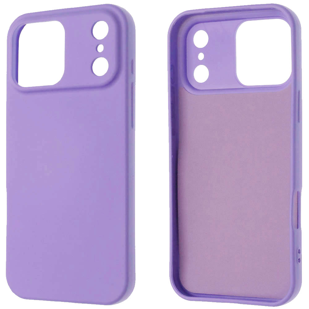Чехол накладка Silicone Case для APPLE iPhone 17 Pro Max, силикон, бархат, цвет сиреневый
