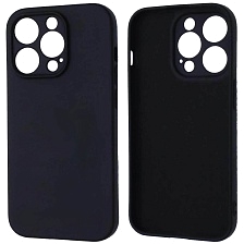 Чехол накладка NANO для APPLE iPhone 14 Pro, защита камеры, силикон, бархат, цвет черный Чехол накладка NANO для APPLE iPhone 14 Pro, защита камеры, силикон, бархат, цвет черный