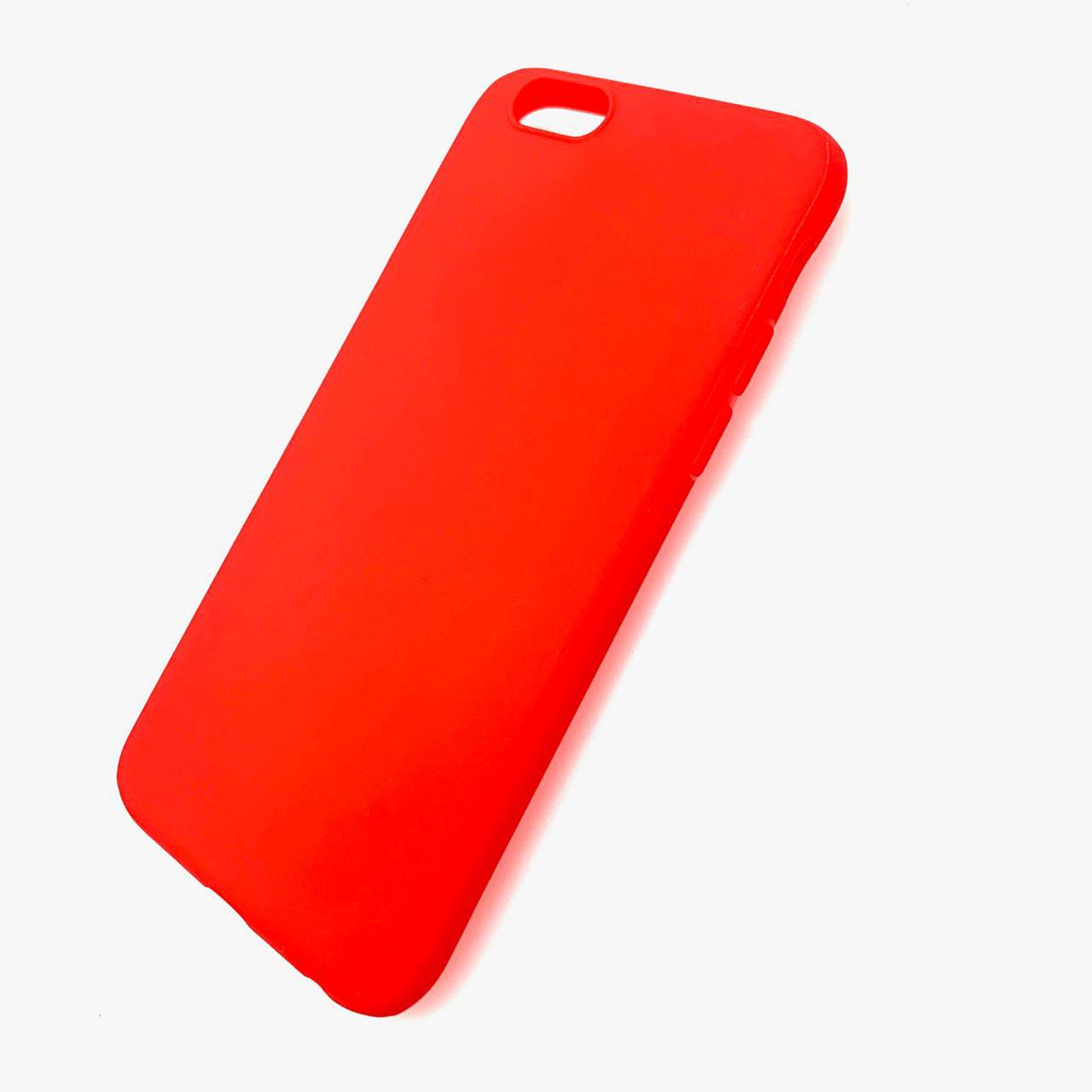 Чехол-накладка для APPLE iPhone 6/6S (4.7") силиконовая, цвет красный. Чехол-накладка для APPLE iPhone 6/6S (4.7") силиконовая, цвет красный.