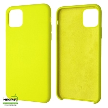 Чехол накладка Silicon Case для APPLE iPhone 11 Pro MAX 2019, силикон, бархат, цвет желтый